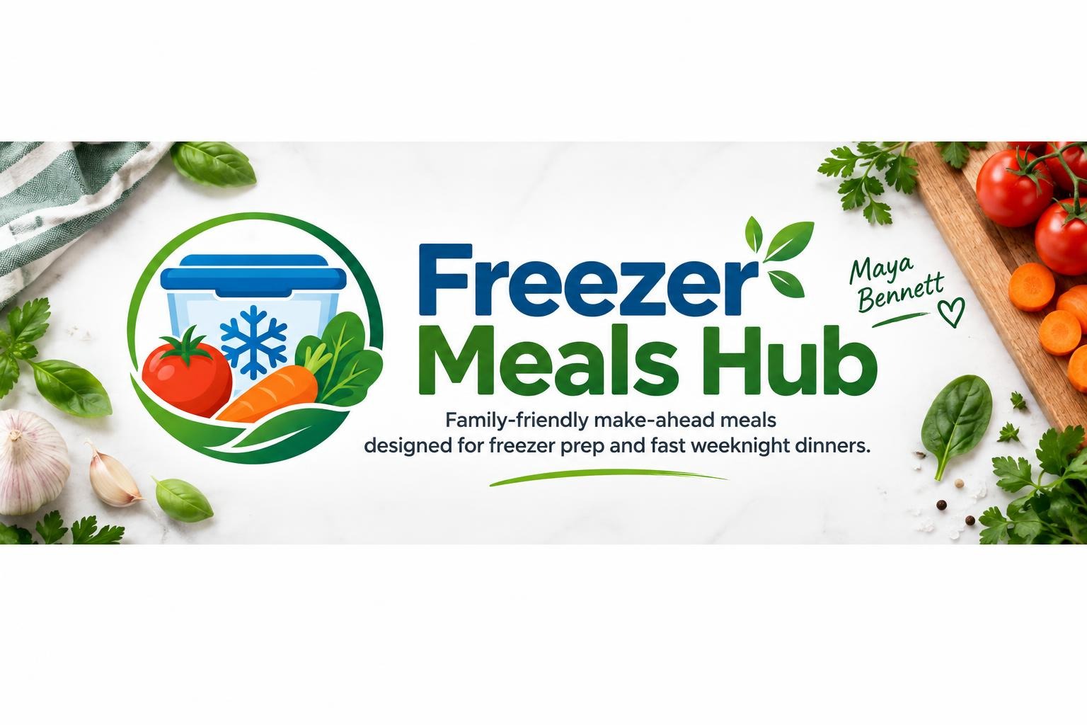 Freezer Meals Hub creator kitchen