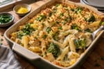 Alfredo Chicken Broccoli Bake With Pasta recipe from The Verdant Spoon