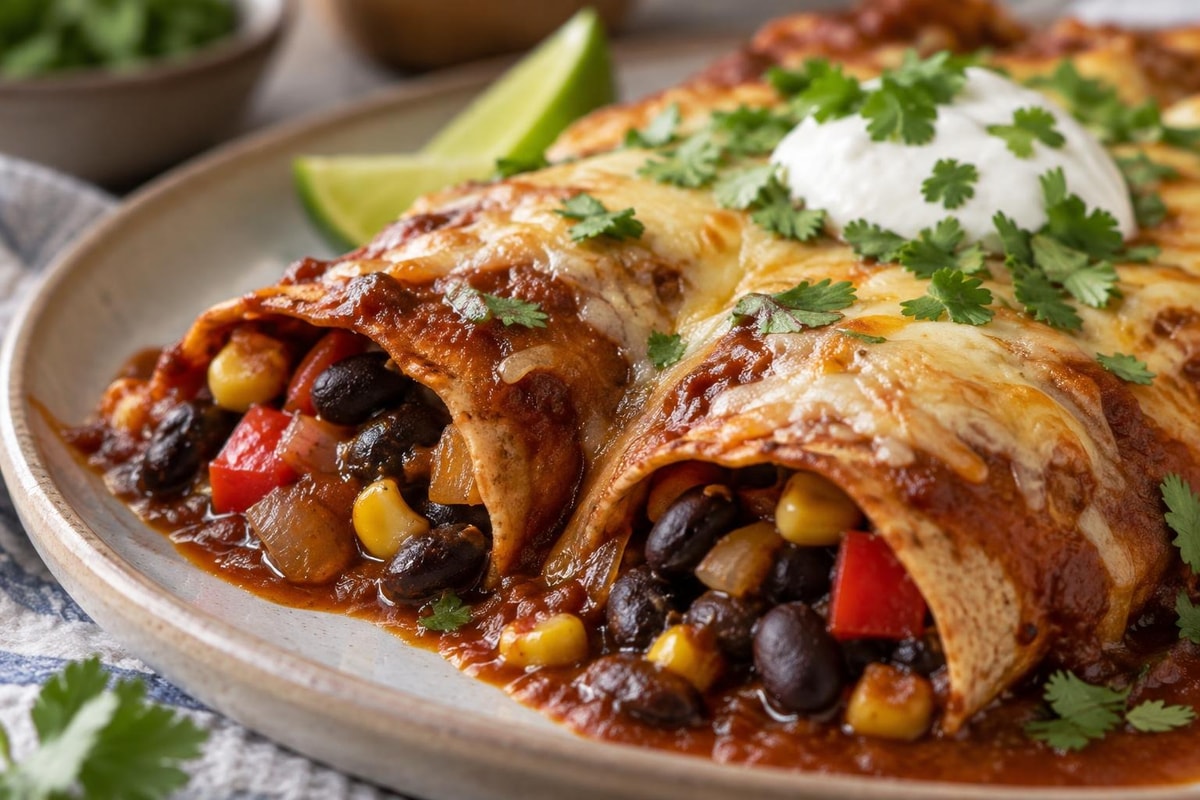 Black Bean Enchiladas Black Bean Enchiladas recipe from Plant Powered Kitchen