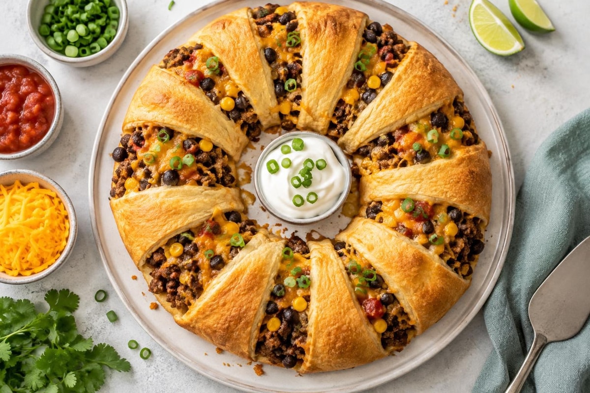 Taco Crescent Ring Taco Crescent Ring recipe from Pebble Plate Kids