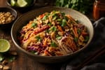 Peanut Lime Noodle Salad recipe from Pure Fork Plant Lab