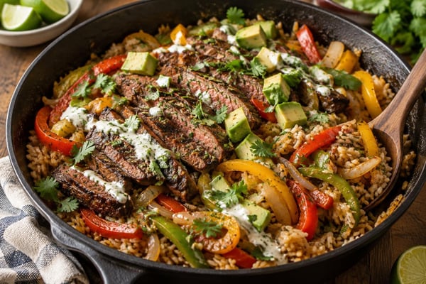 Steak Fajita Bowls recipe from Protein Packed Weeknights