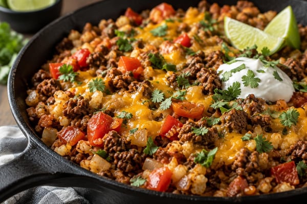 One-Pan Keto Taco Skillet One-Pan Keto Taco Skillet recipe from Keto Table