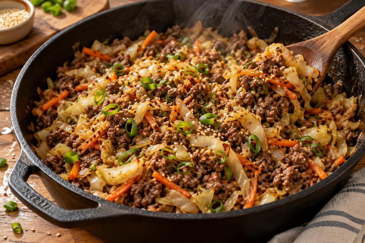 Egg Roll Bowl Beef Cabbage Egg Roll Bowl Beef Cabbage recipe from Safe Harbor Table