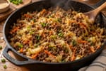 Egg Roll Bowl Beef Cabbage recipe from Safe Harbor Table