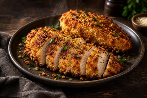 Crispy Air Fryer Chicken Breast recipe from The Snap Skillet