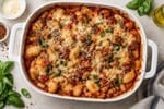 Tomato Basil Gnocchi Bake recipe from Verdigrain Table
