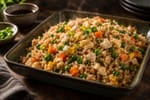 Egg White Vegetable Fried Rice Tray recipe from Featherlite Fork