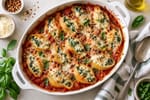 Stuffed Ricotta Spinach Shells recipe from Verdigrain Table