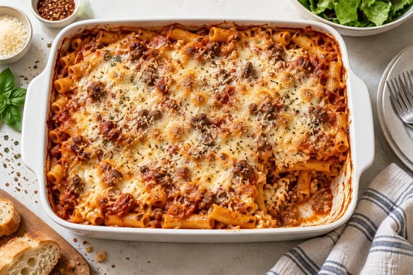 Hearty Baked Ziti Hearty Baked Ziti recipe from Heritage Fork Suppers