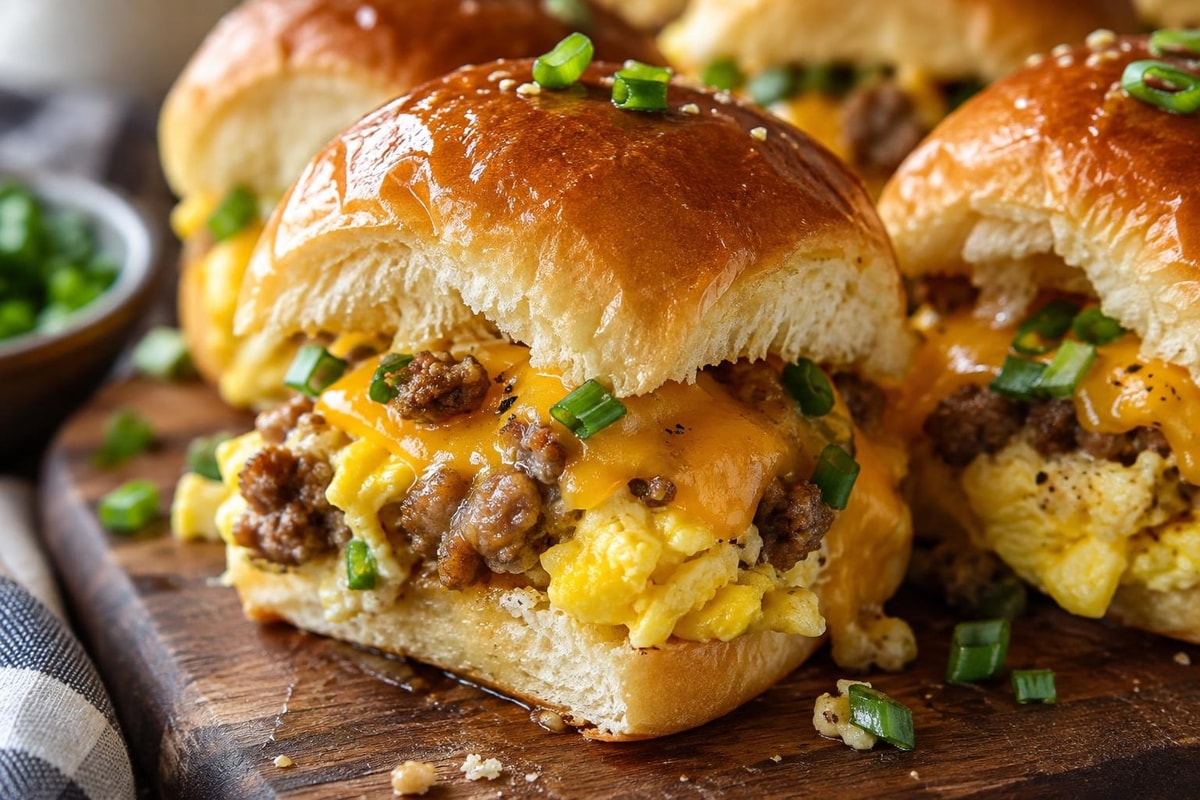 Breakfast Sliders Breakfast Sliders recipe from Sunrise & Crumb