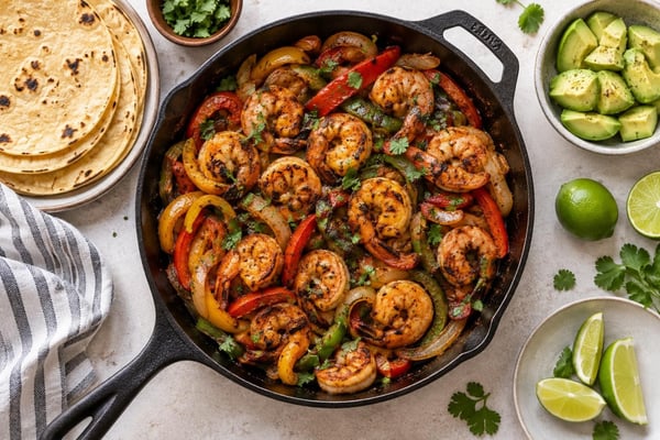 Chipotle Lime Shrimp Fajita Skillet Chipotle Lime Shrimp Fajita Skillet recipe from Sage & Millet Kitchen