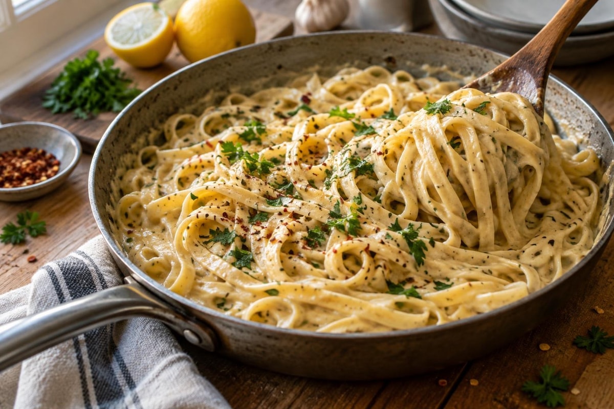 Creamy Cashew Alfredo Pasta Creamy Cashew Alfredo Pasta recipe from Pure Fork Plant Lab