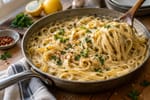 Creamy Cashew Alfredo Pasta recipe from Pure Fork Plant Lab