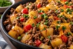 Ground Beef and Potato Skillet recipe from Thrifty Thyme
