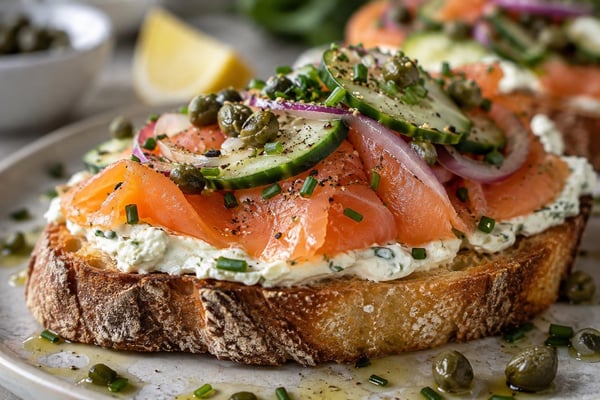 Lightning Chive Cream Smoked Salmon Toast Dinner Lightning Chive Cream Smoked Salmon Toast Dinner recipe from Quarter Hour Table