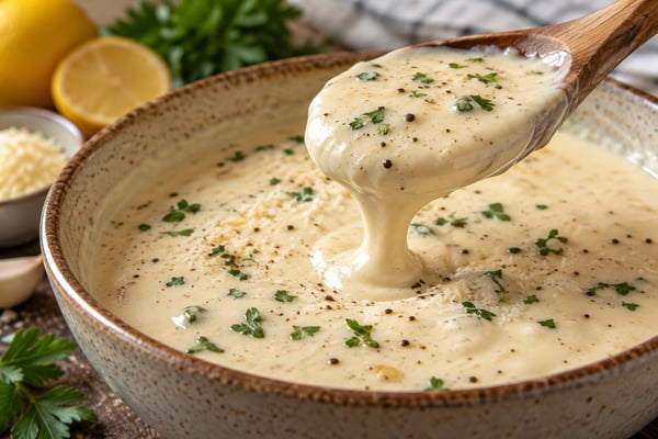 Cottage Cheese Alfredo Sauce recipe from Hearthday Table