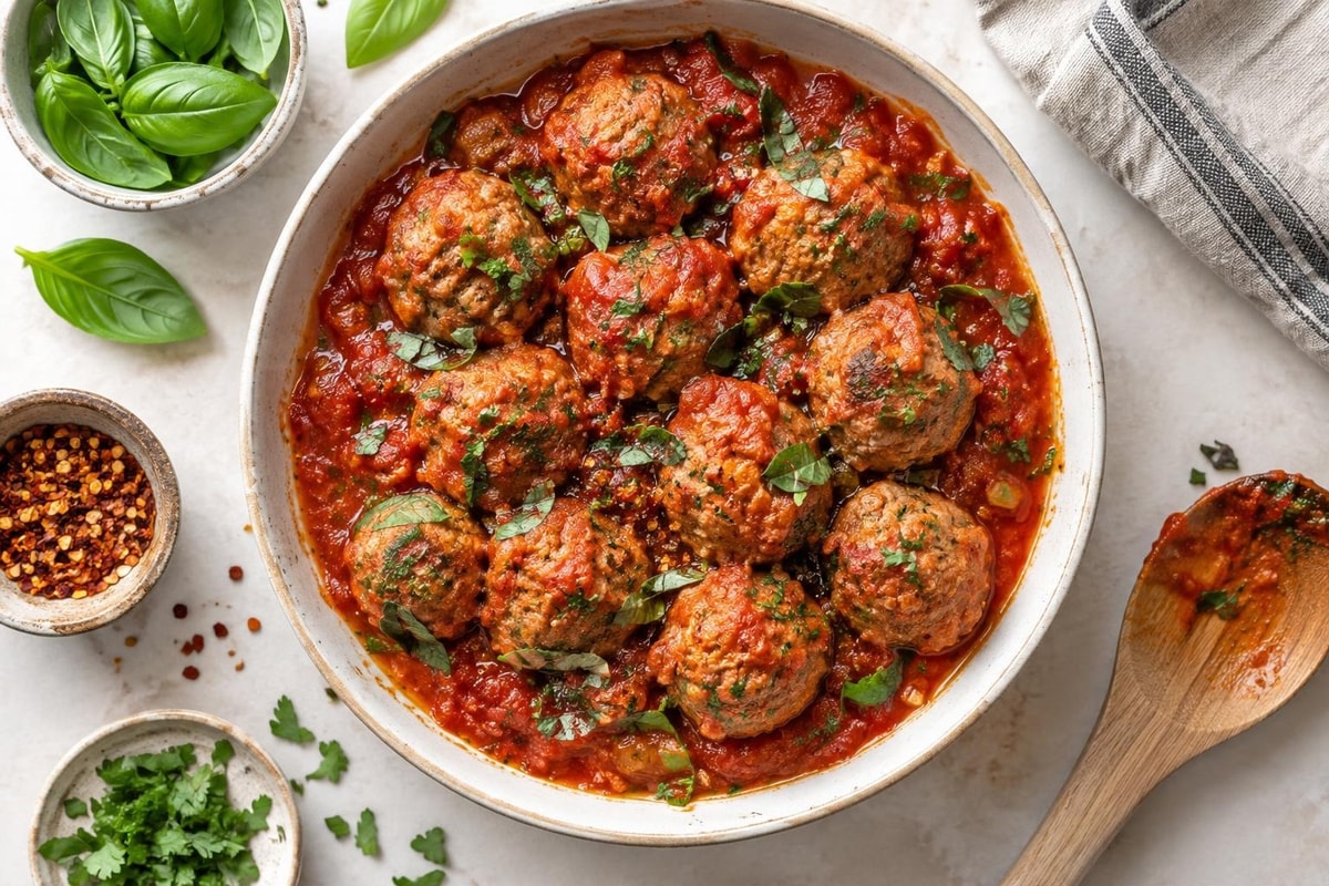 Tomato Basil Turkey Meatballs Tomato Basil Turkey Meatballs recipe from Clear Brook Kitchen