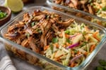 Batch Roast Pork Apple Slaw Containers recipe from Sunday Box Kitchen
