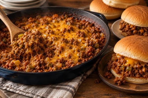 Beef and Cheddar Sloppy Joes Beef and Cheddar Sloppy Joes recipe from Pebble Plate Kids