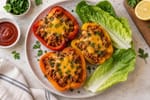Lettuce-Wrapped Low-Carb Sloppy Joe Stuffed Pepper recipe from Carb Smart Table