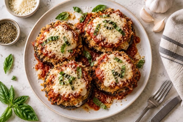 Eggplant Parmesan Stacks Eggplant Parmesan Stacks recipe from Verdigrain Table