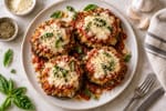 Eggplant Parmesan Stacks recipe from Verdigrain Table