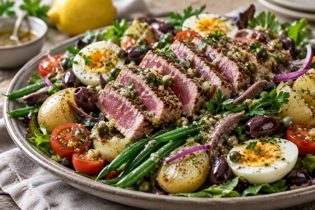 Tuna Niçoise Platter Tray Tuna Niçoise Platter Tray recipe from Harbor Spoon Kitchen
