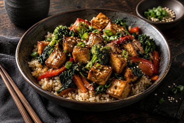 Nutrient-Dense Maple Soy Glazed Tofu Plates Nutrient-Dense Maple Soy Glazed Tofu Plates recipe from Bright Balance Kitchen