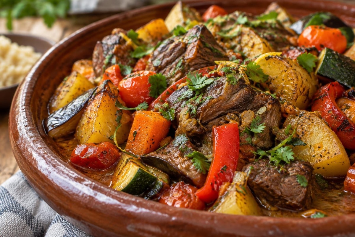 Lamb Vegetable Tagine Style Tray Lamb Vegetable Tagine Style Tray recipe from Crescent & Sumac Kitchen