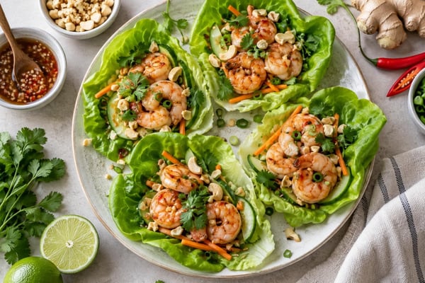 Thai Chili Lime Shrimp Lettuce Cups Thai Chili Lime Shrimp Lettuce Cups recipe from Primal Flame Kitchen