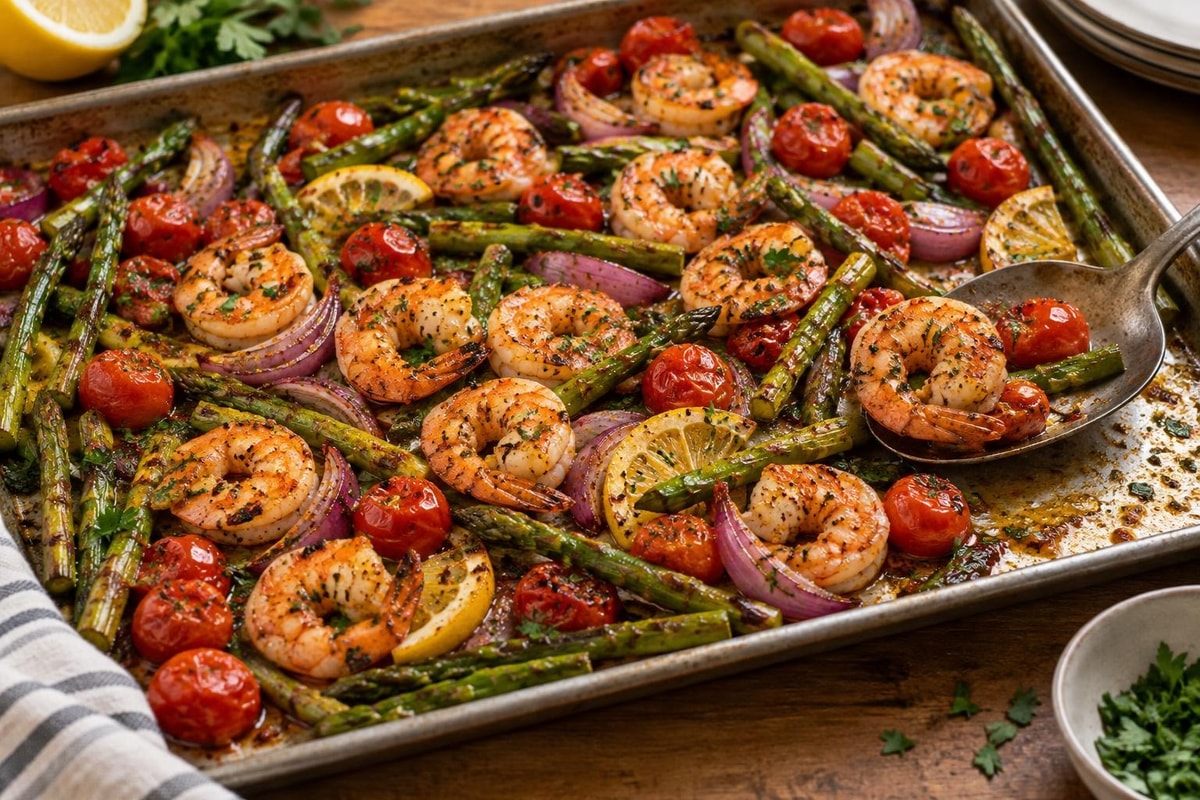 Sheet Pan Shrimp recipe from The Snap Skillet