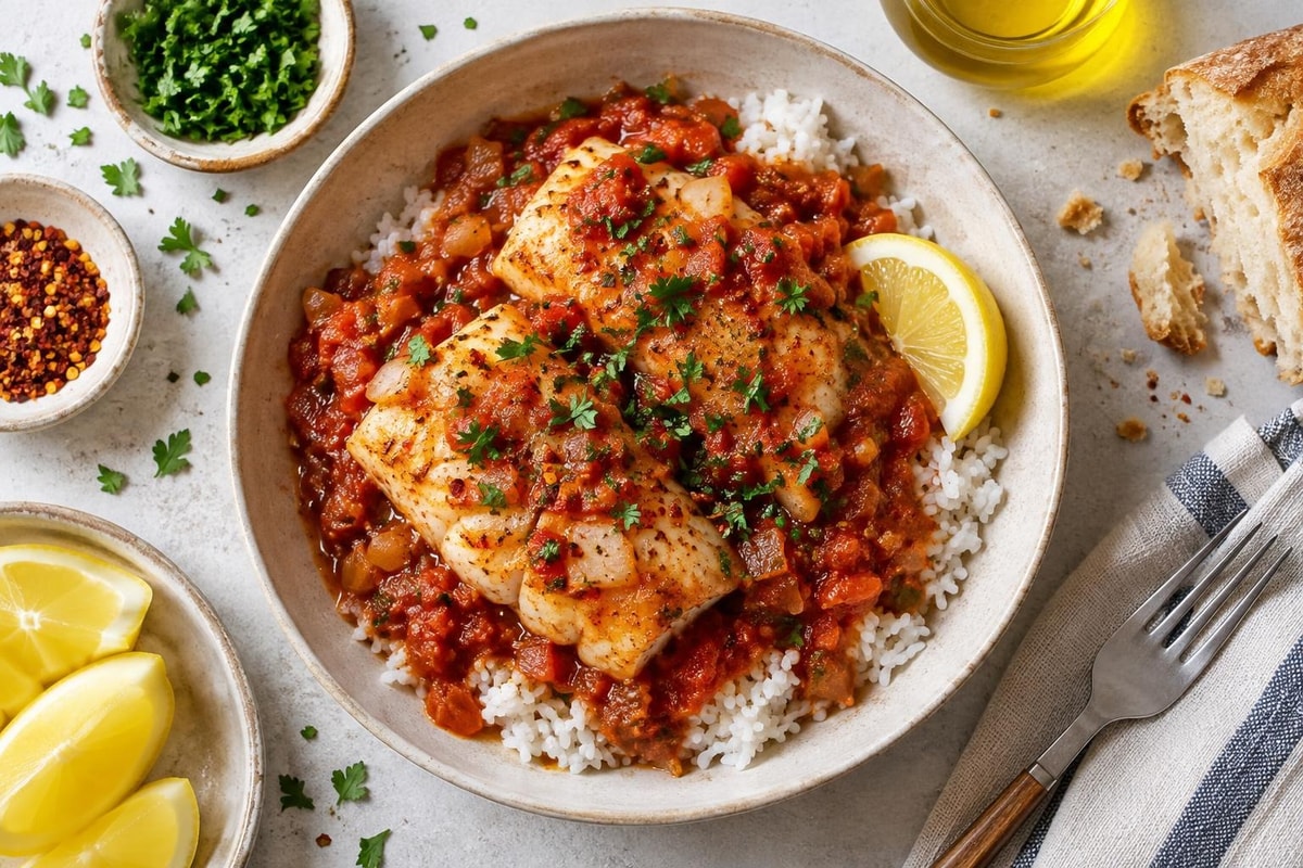 Express Smoky Tomato Cod Express Smoky Tomato Cod recipe from Quarter Hour Table