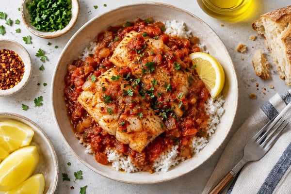 Express Smoky Tomato Cod Express Smoky Tomato Cod recipe from Quarter Hour Table