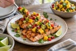 Grilled Salmon Mango Salsa recipe from Sage & Millet Kitchen