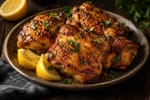 Air Fryer Chicken Thighs recipe from The Snap Skillet