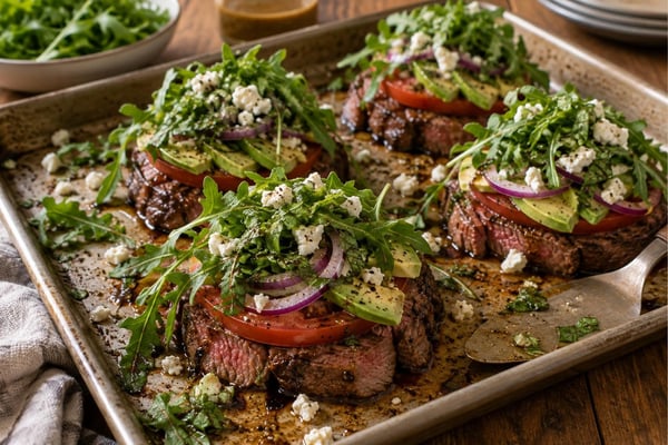 Steak Tomato Avocado Stacks Steak Tomato Avocado Stacks recipe from Counter Carb Kitchen