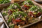 Steak Tomato Avocado Stacks recipe from Counter Carb Kitchen