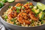 Batch Chili Lime Shrimp Cauliflower Rice recipe from Sunday Box Kitchen