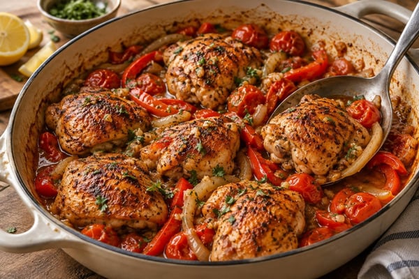 Spanish Garlic Chicken Spanish Garlic Chicken recipe from Sunrise & Crumb