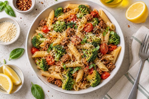 Broccoli And Sausage Pasta recipe from The Verdant Spoon