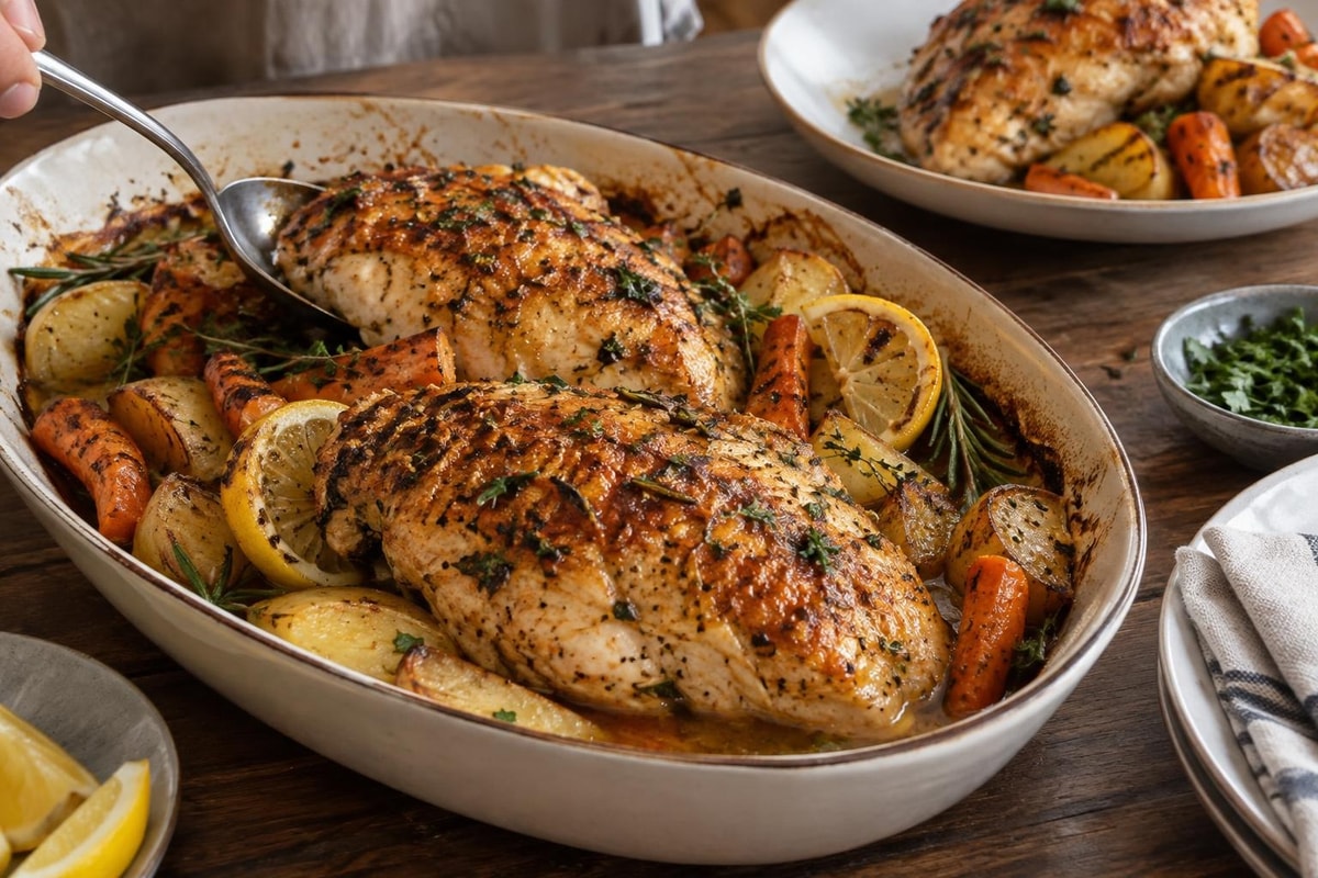 Herb Roasted Chicken Breast Herb Roasted Chicken Breast recipe from Hearthday Table