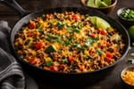 Garden Turkey Taco Quinoa Skillet recipe from Bright Balance Kitchen