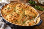 Homestyle Old-Fashioned Pot Pie with Biscuits recipe from Heritage Fork Suppers