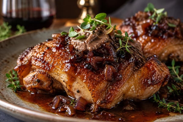 Sommelier-Style Caramelized Shallot Foie Style Chicken Sommelier-Style Caramelized Shallot Foie Style Chicken recipe from Copper Ladle Studio