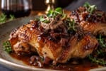 Sommelier-Style Caramelized Shallot Foie Style Chicken recipe from Copper Ladle Studio