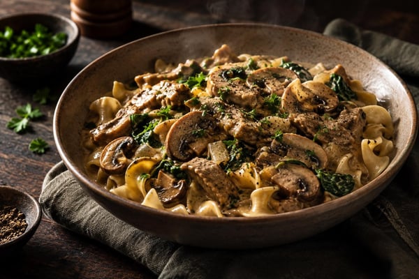 Beef Stroganoff recipe from The Verdant Spoon
