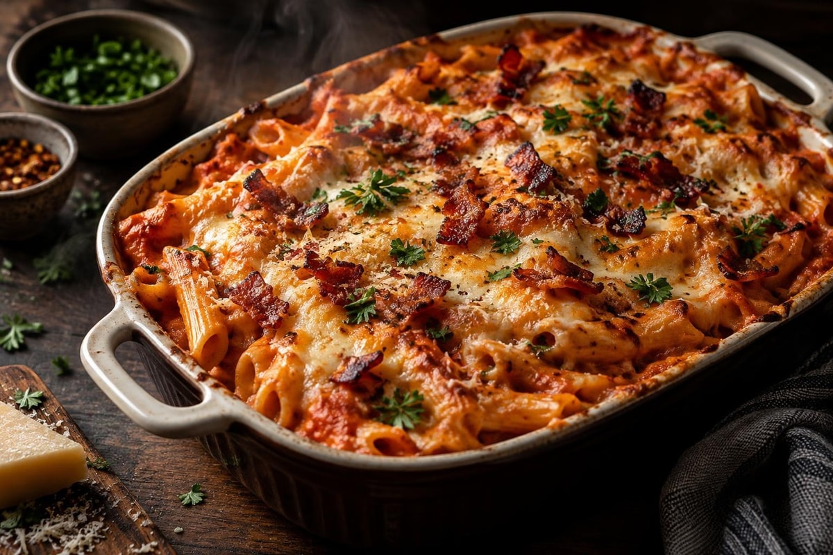 Southern-Style Three Cheese Tomato Bake Pasta Southern-Style Three Cheese Tomato Bake Pasta recipe from Velvet Spoon Kitchen