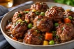 Slow Cooker Bourbon Meatballs recipe from Derek's Table