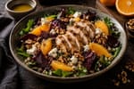 Glow Beet Citrus Goat Cheese Salad recipe from Bright Balance Kitchen